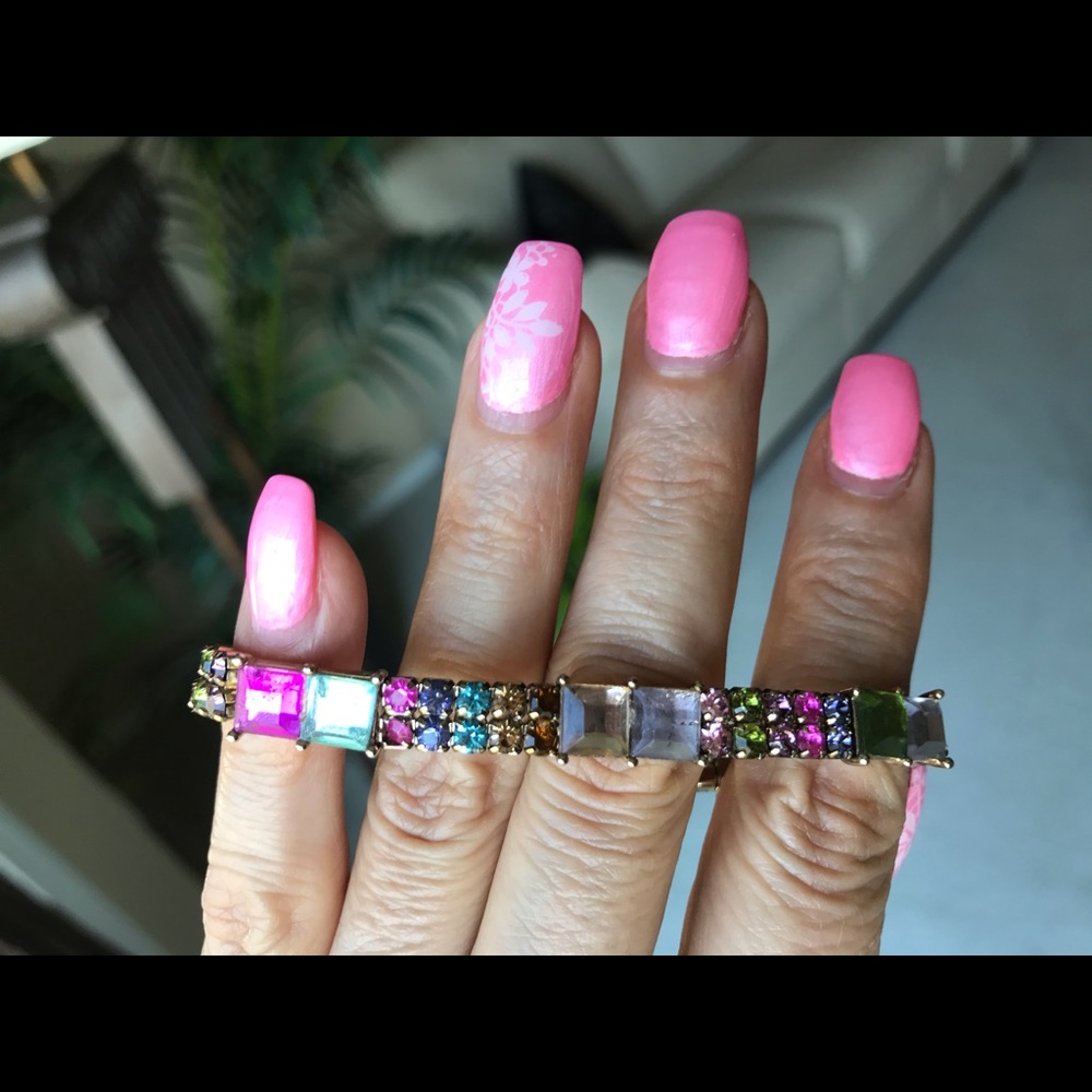 Beautiful multi-coloured stone bracelet